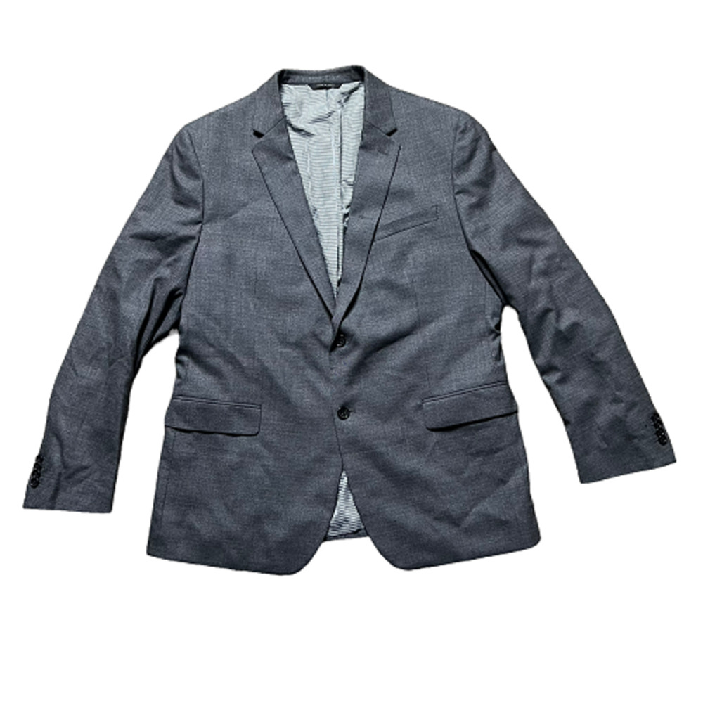 NWOT Banana Republic Modern Slim Fit Blazer Wool Lined Notched Men Gray Size 48R